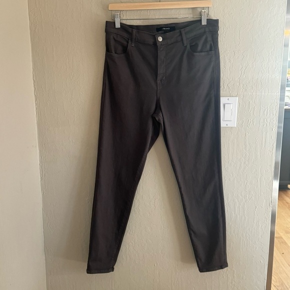 J BRAND Alana High Rise Crop Skinny Jeans Light Coated Chrome - Picture 5 of 14